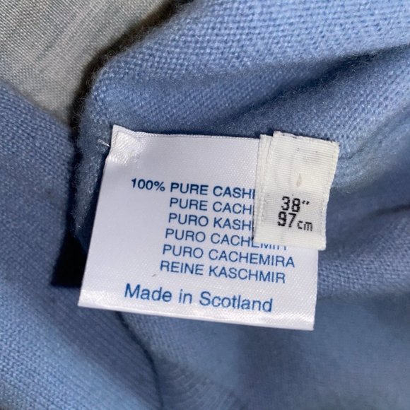 Isle of Skye Scotland Cashmere Cardigan in Light Blue, Size EU 38/US 8 - Picture 7 of 7
